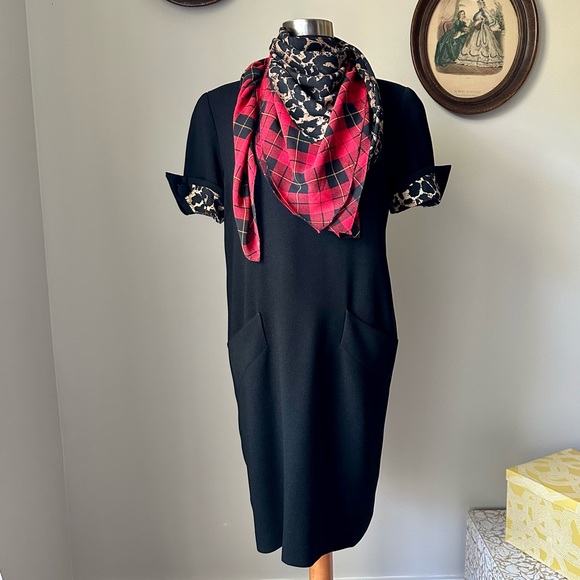 Vintage 1980s shift dress with matching scarf - Bill Blass - Picture 1 of 15
